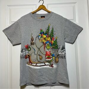 Y2K (2001) Dr. Seuss Delta Tag Mens Medium The Grinch AOP Graphic T Shirt